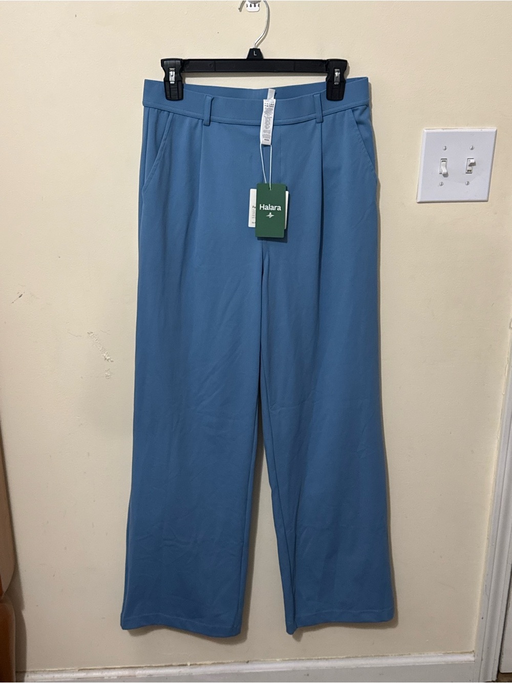 HALARA Wide Leg Pants in Dusty Blue